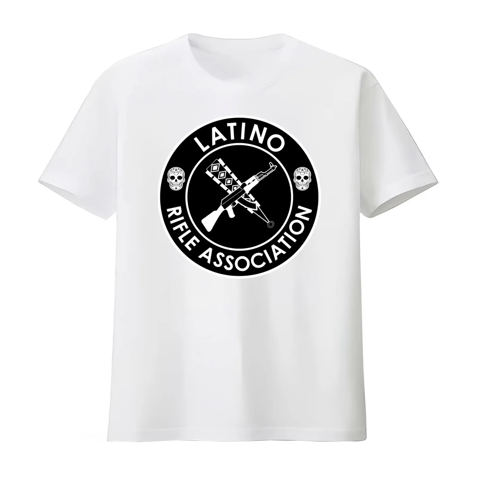 Latino Rifle Association Official Logo T-Shirt Summer Casual Cotton Tee Oversized Streetwear Tops Vintage Graphic Print
