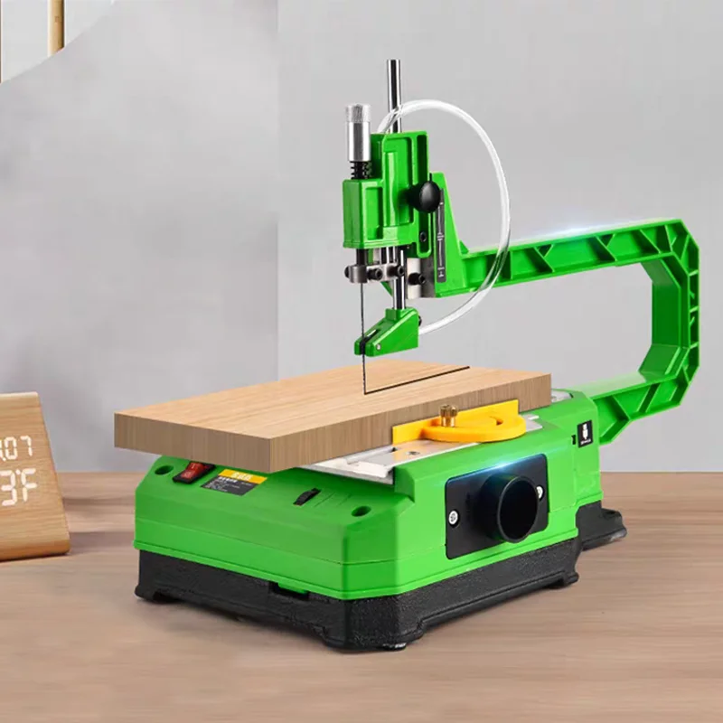 Cordless Lithium-ion Jig Saw Electric Jig Saw Multi-function Desktop Wood Cutting Machine Household Woodworking Hollowing Tool
