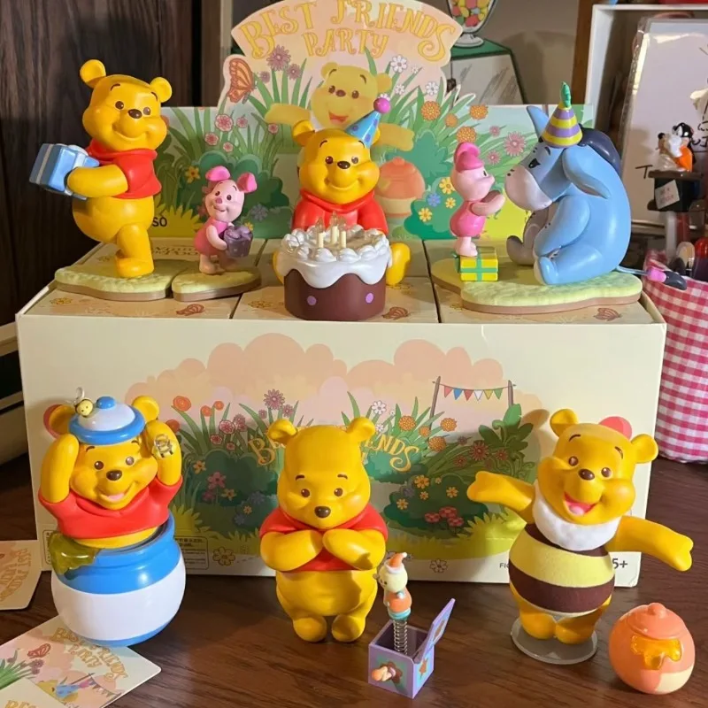 Miniso Echte Disney Blinde Doos Winnie The Pooh Blind Mysterieuze Verrassingsdoos Figuur Tijger Eeyore Biggetje Schattig Model Speelgoed Cadeau