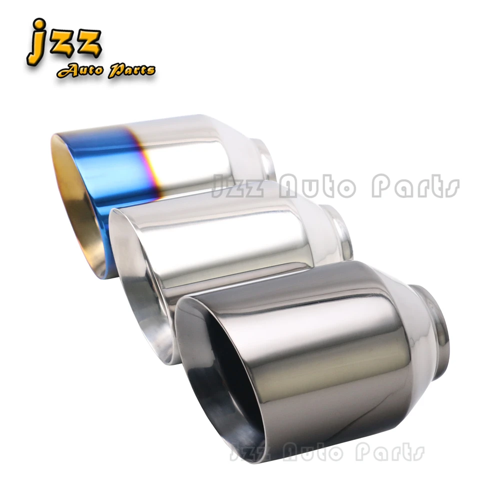 

2.5" Inlet 4.5" Outlet Slant Double Wall Exhaust Tip Single Exit Universal Stainless Steel Exhaust Pipe Car Throat Muffler Tips