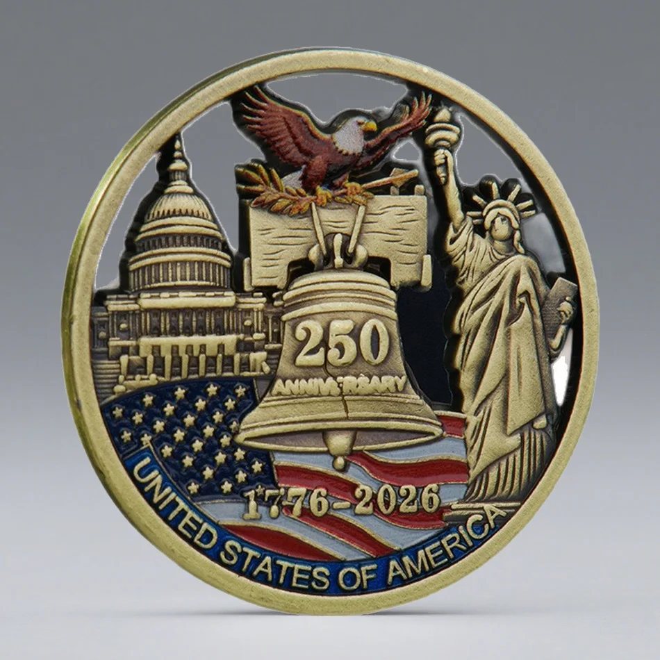 250th Anniversary of America Bronze Plated Souvenir Coin Independence Statue of Liberty Collectible Coin