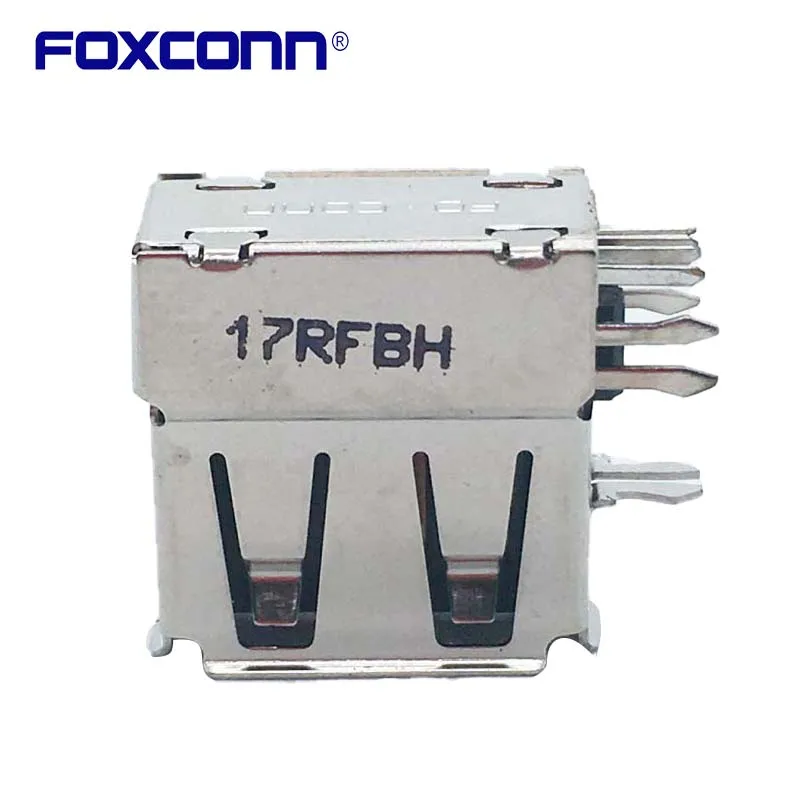 Foxconn UB9112C-C04-4F Side thrusting USB2.0 Short body Flanging 4PIN Connector