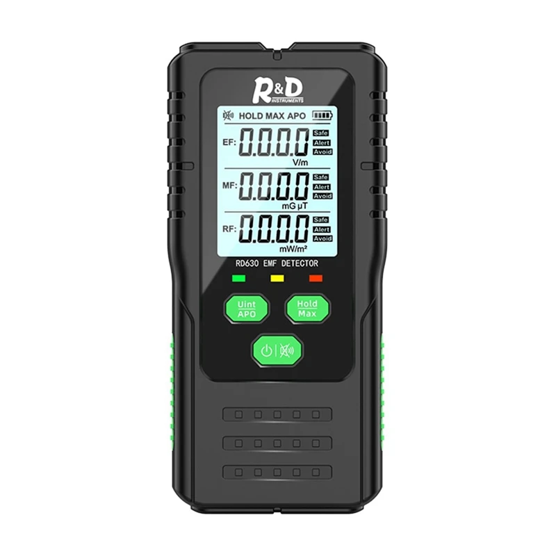 ABSF 3-In-1 Electromagnetic Field Radiation Detector Tester EMF Meter Multifunctional Portable Radio Frequency Warn Meter