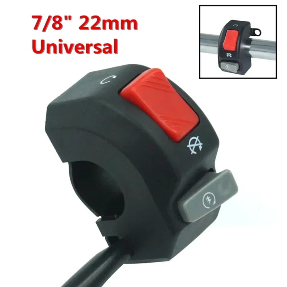 Universal 7/8 Motorcycle Switch Handlebar Fog Headlamp Horn Start Kill Switch ON OFF Button 12V For ATV Scooters Snowmobile NE