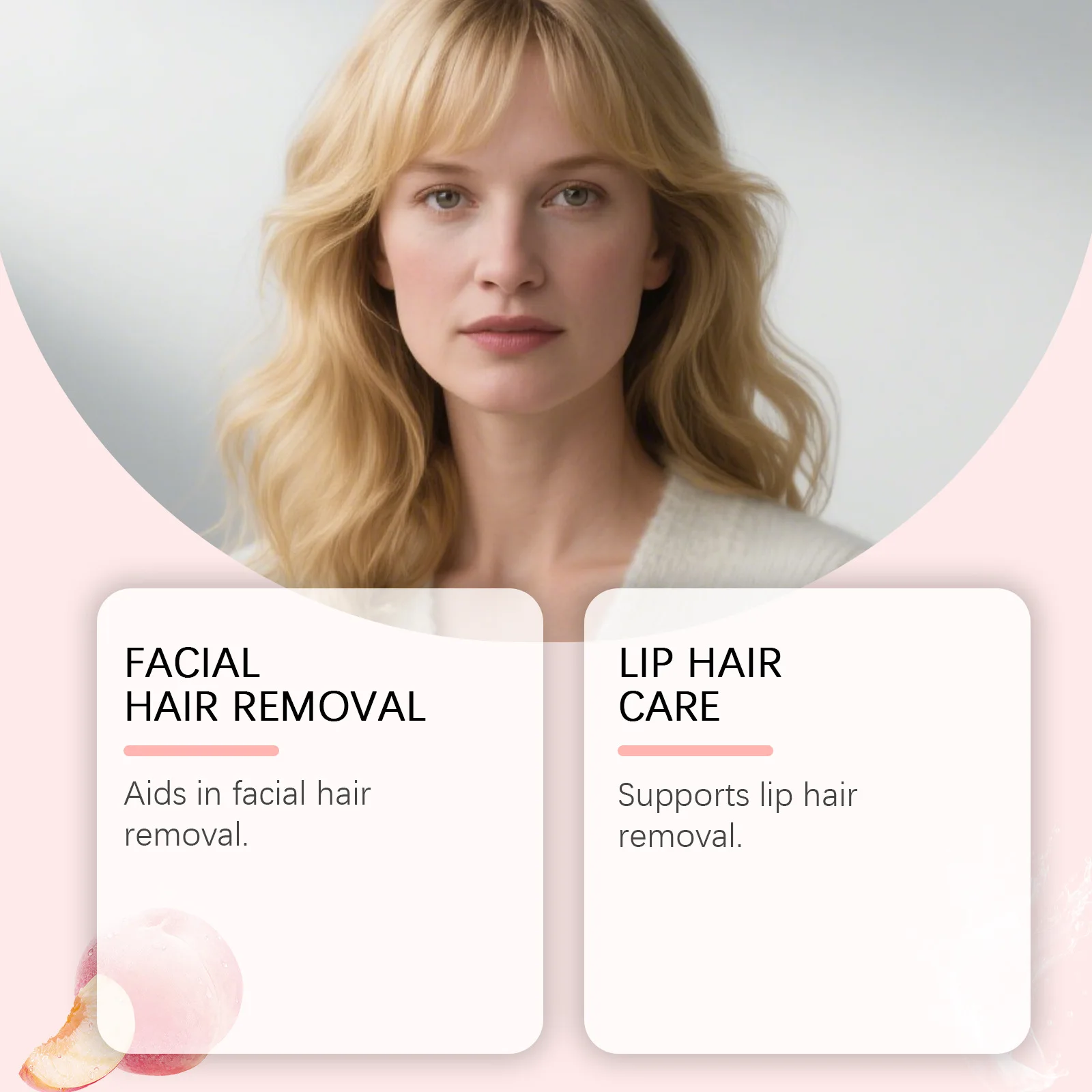 كريم مزيل الشعر الخوخي غير مؤلم مثبط نمو الشعر مهدئ ترطيب لطيف واضح الوجه الشفاه تحت الإبط كريم إزالة الشعر #5