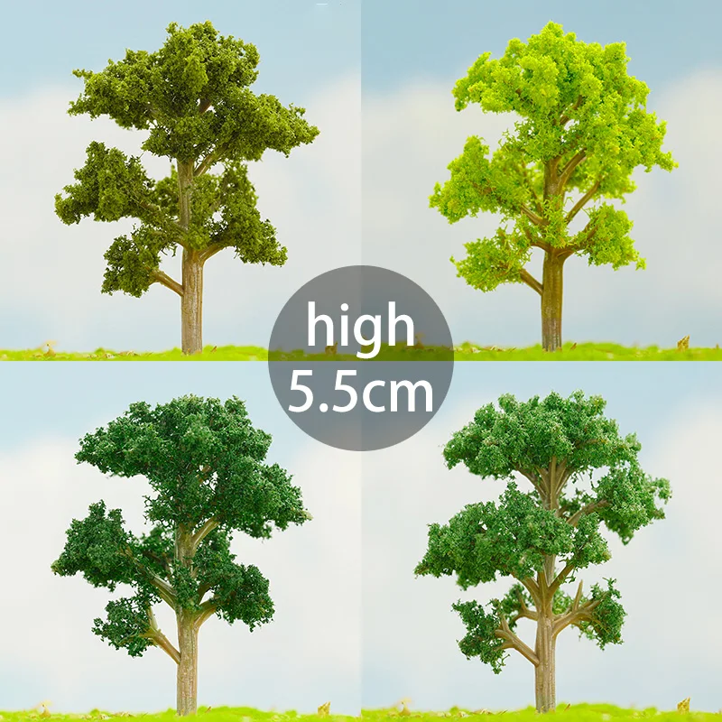 10pcs 5.5CM Trees Model Train Railroad Layout Plants Materials Sand Table Wargame Scenery Kits Miniature Tree Decoration Diorama