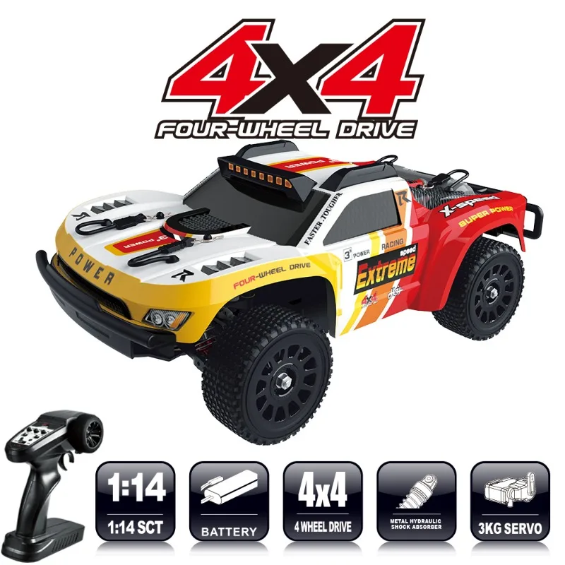 

cool stuff rc truck funny gift-70km/h high-speed 4WD rc cars for adults,1:14 brushless remote control car,rc crawler kids toys