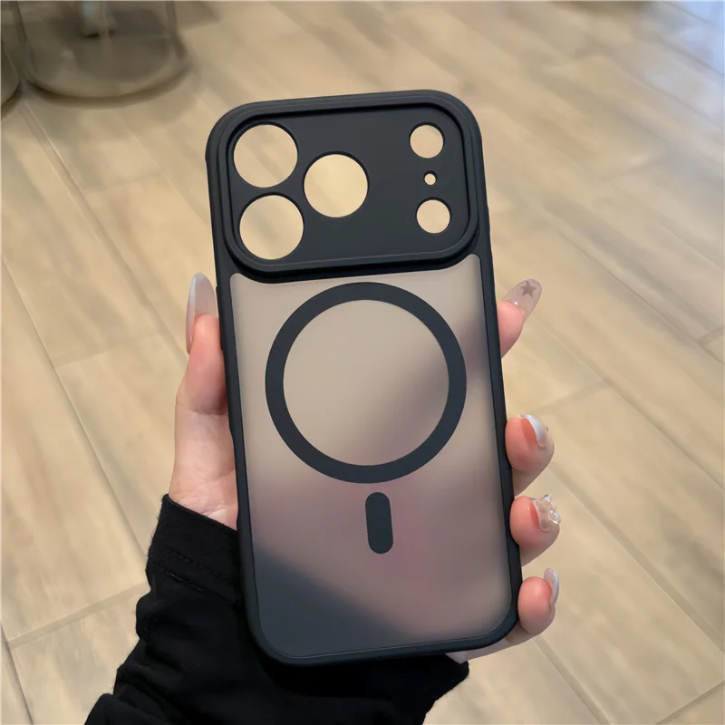 

Matte Magnetic Original Shockproof Phone Case For iPhone 17 16 13 14 15 Pro Max For Magsafe Wireless Charging Translucent Cover