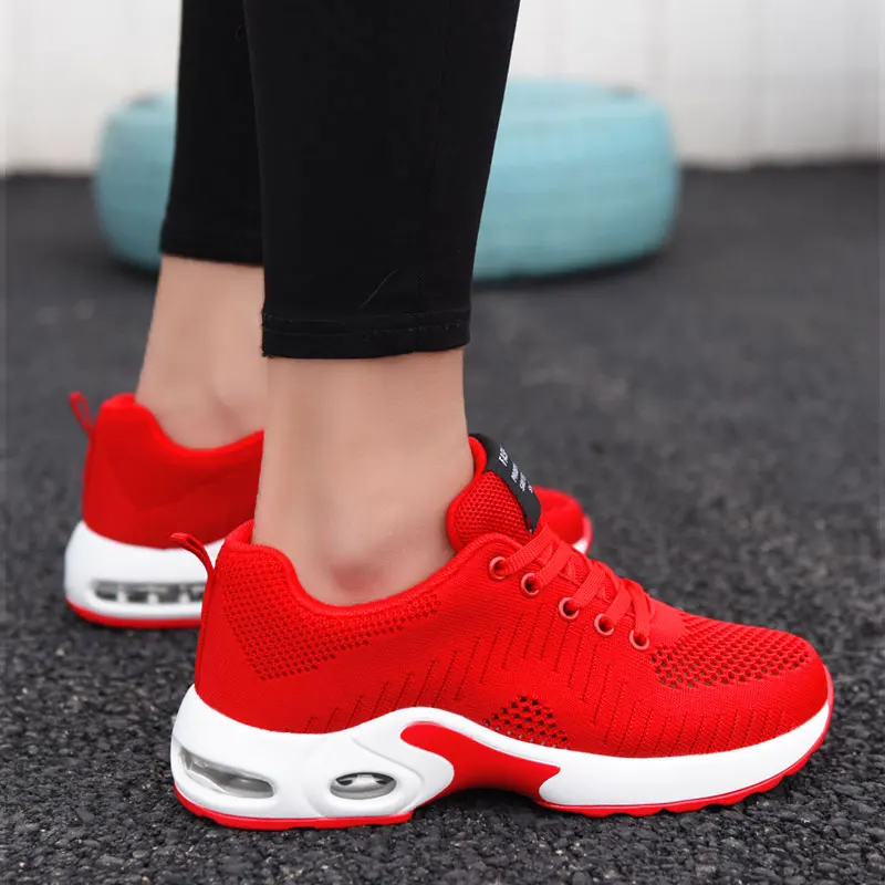 Women Sneakers Lightweight Knitted Shoes Women Casual Flats Shoes Female Tennis Shoes Non-Slip Women Sport Shoes