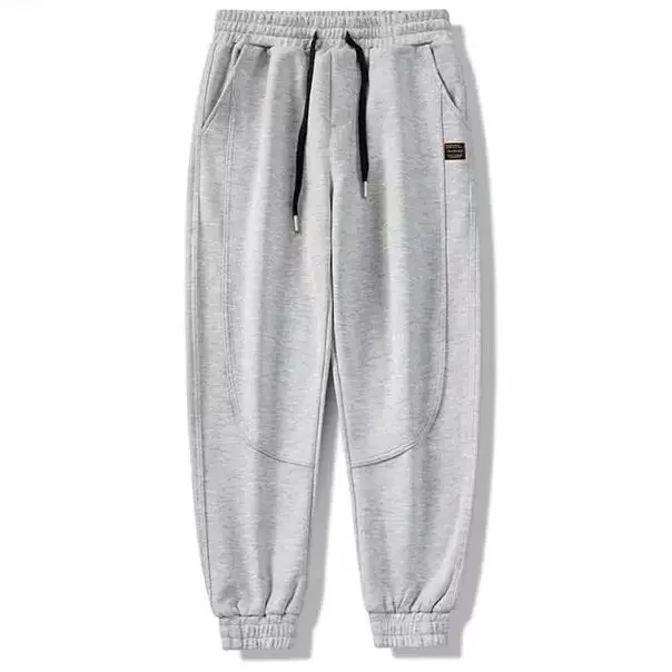 Plush Warmth Joggers Sports Man's TrousersFleece Lined Men's Sweatpants Elastic Waist Solid Casual Pants for Man Winter Outdoor