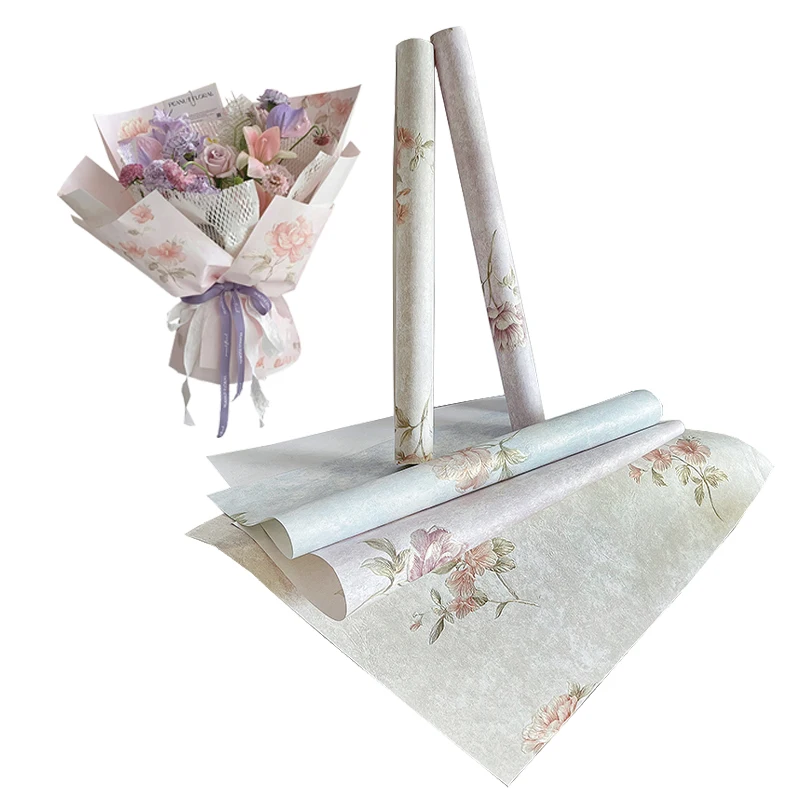 

Букет цветов из тисненой бумаги, упаковочные бумажные материалы ручной работы для цветов, высококачественный подарок с цветами, 10 листов