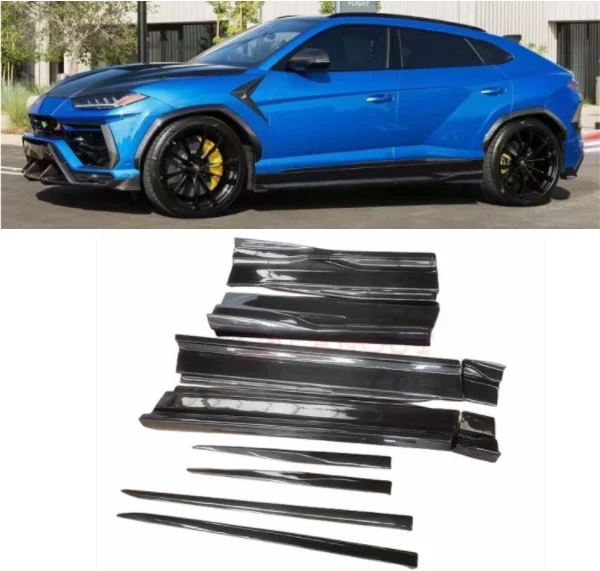 

Body Kits For Lamborghini URUS 2018 2019 2020 2021 2022 2023 2024 Real Carbon Fiber Side Skirts Aprons Extension Lip 10pcs/Set