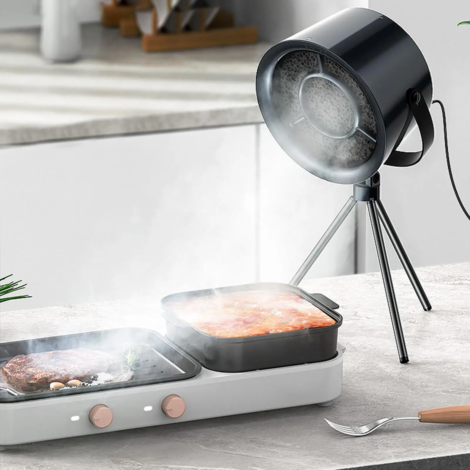 

Портативная вытяжка, съемная, легкая, мощная, мини-бытовая вытяжка для использования в помещении, для небольших квартир, барбекю, гриля