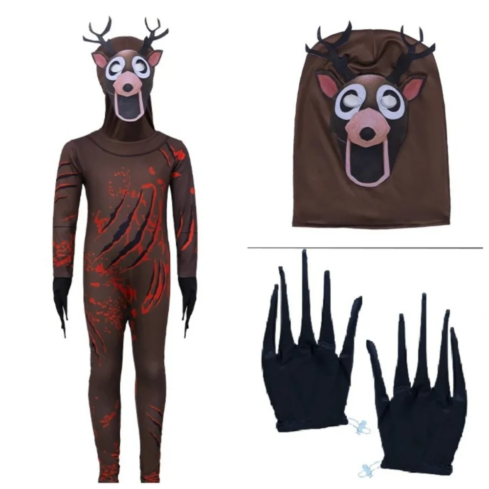 99 ليال في الغابة الغزلان البومة الاطفال تأثيري حلي الغزلان البومة الحيوان تأثيري البدلة هالوين ملابس تنكرية للحفلات للأطفال الكبار