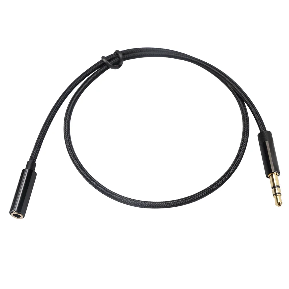 3,5 mm Buchse auf Stecker Stereo-Audiokabel-Adapter, Stoff-Lanyards, Kopfhörer-Verlängerung, verkabelt, 50 cm, 1 m/1,8 m/300 cm/5 m