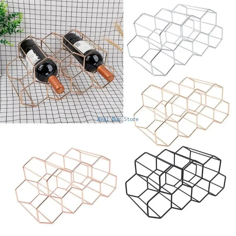 

U13D 7 бутылок металлические винные стойки Countertop Stand Herse Horseder Saver Saver Защитник для красных и белых вин 3