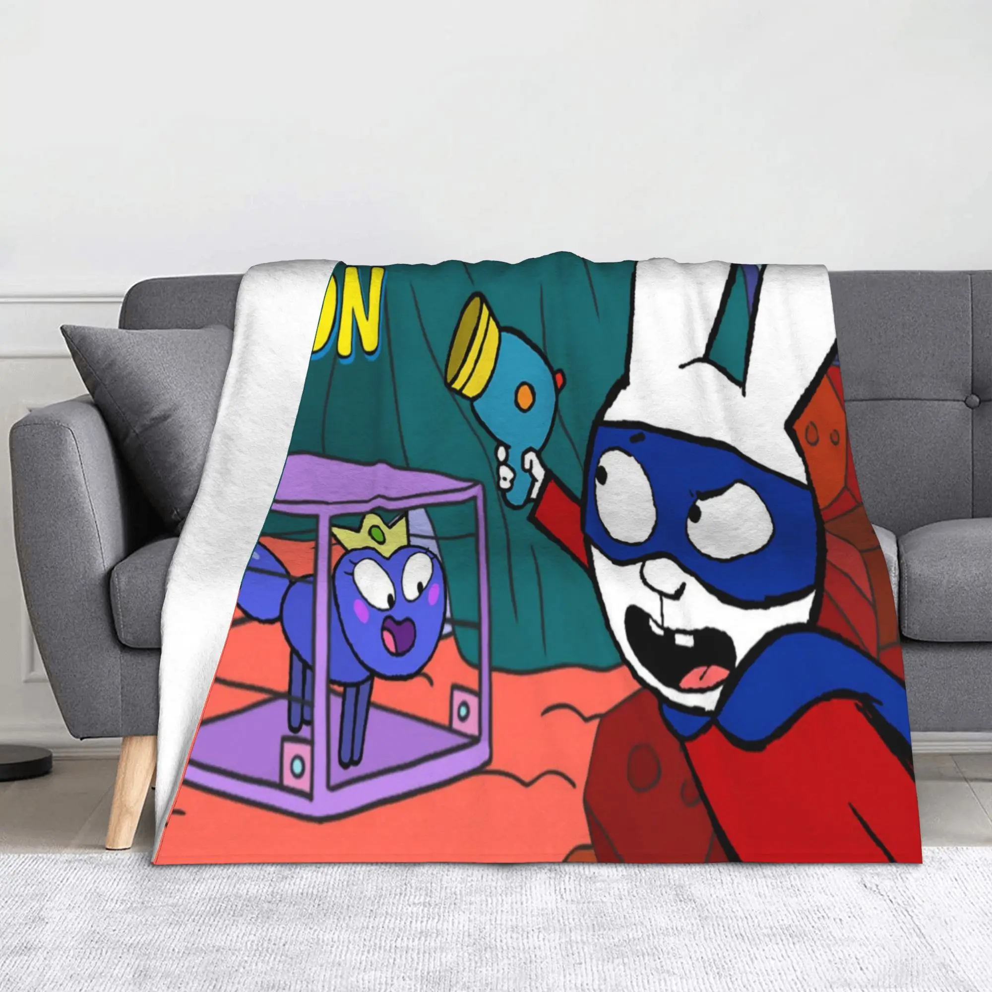 Simon Super Rabbit Throw Blanket for Couch  Soft Fuzzy Plush Blanket 50x60 Inch Multi-size Bedspreads for All Seasons