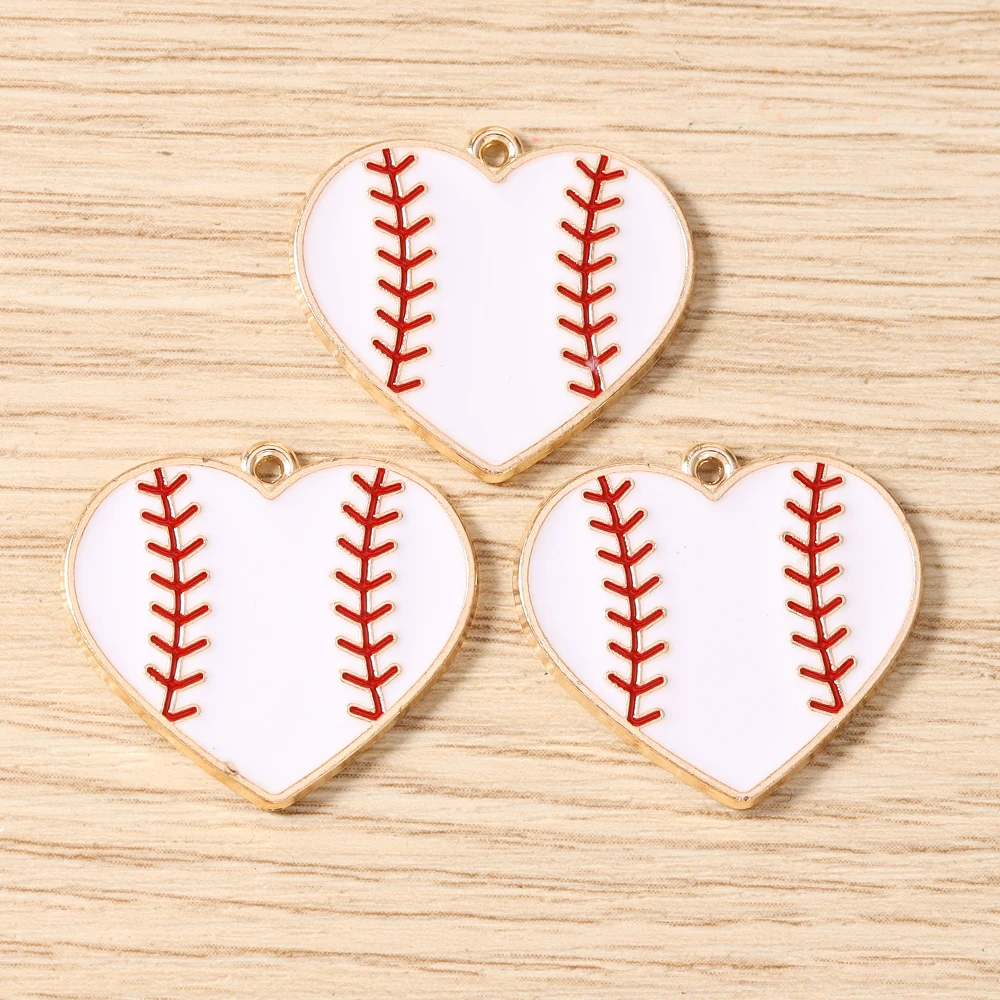 Tusember 10 Stück Emaille-Baseball-Anhänger, Baseballkappen- und Handschuh-Anhänger für DIY-Halsketten, Armbänder, Schmuckherstellung, Zubehör – Detail 10