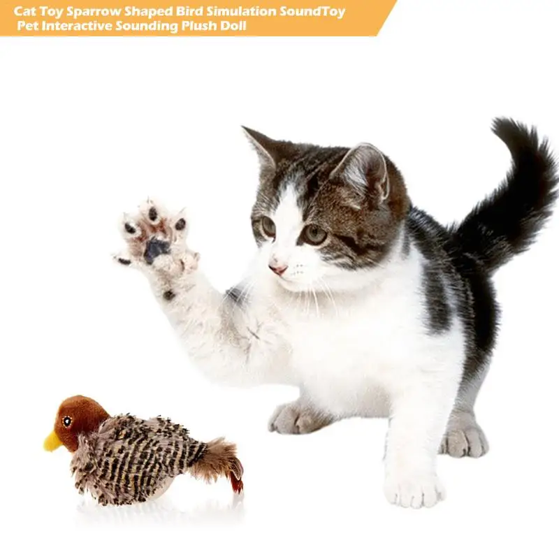 New Gigwi Pet Toys Melody Chaser Series Cat Toy Native Feather Simulation Design Simulate The Real Sounds Of Animals Toy For Cat