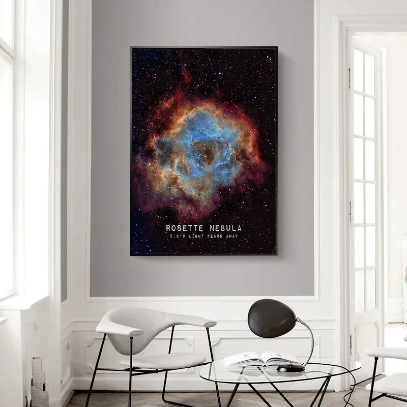 Póster espacial del universo, velo, Roseta, nebulosa, agujero negro, pintura en lienzo de galaxia, imágenes artísticas de pared modernas, decoración del hogar para dormitorio