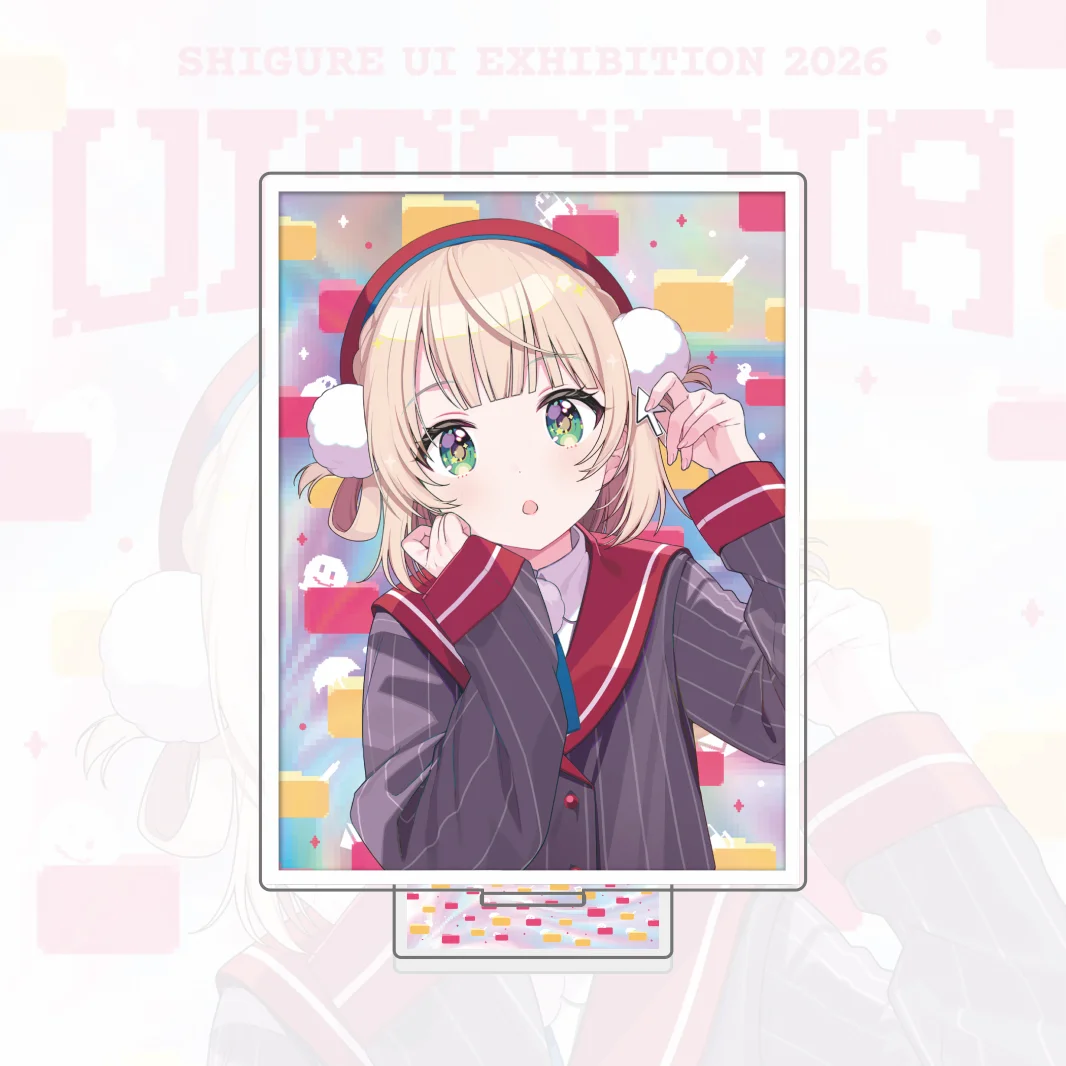 Shigure Ui Uitopia Exhibition Theme Anime Acrylic Standee, Cute Girl Figure Plate, Art Desk Ornament, 2026 New Arrival Keychain