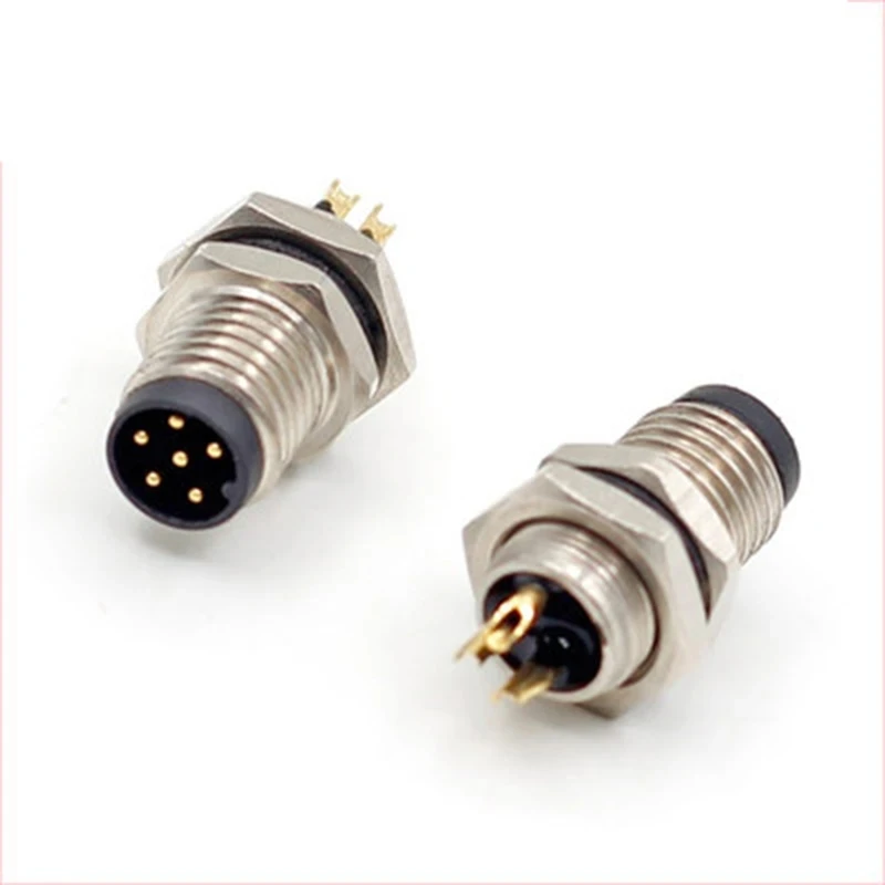 M8 3P 4P 5P 6P 8 Pin Waterproof IP67 Aviation Male Female Fixed Socket Front Panel Rear Panel Lnstall Cable Welding Connector