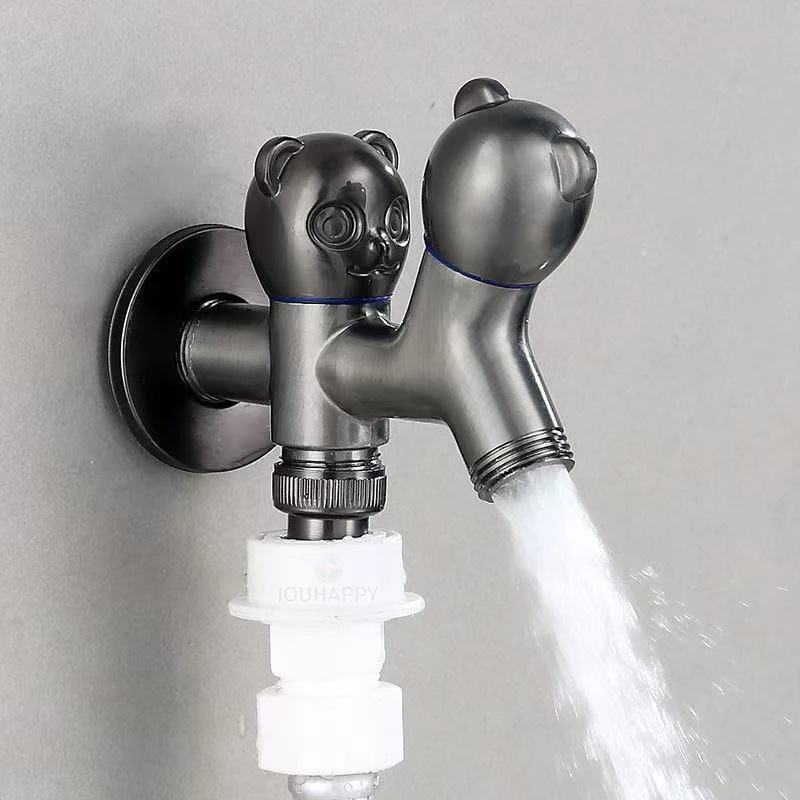 

Dual Outlet Faucet Wall Mounted Washing Machine Faucet Single Cold Water Tap Outdoor Garden Basin Faucet Home Accessories