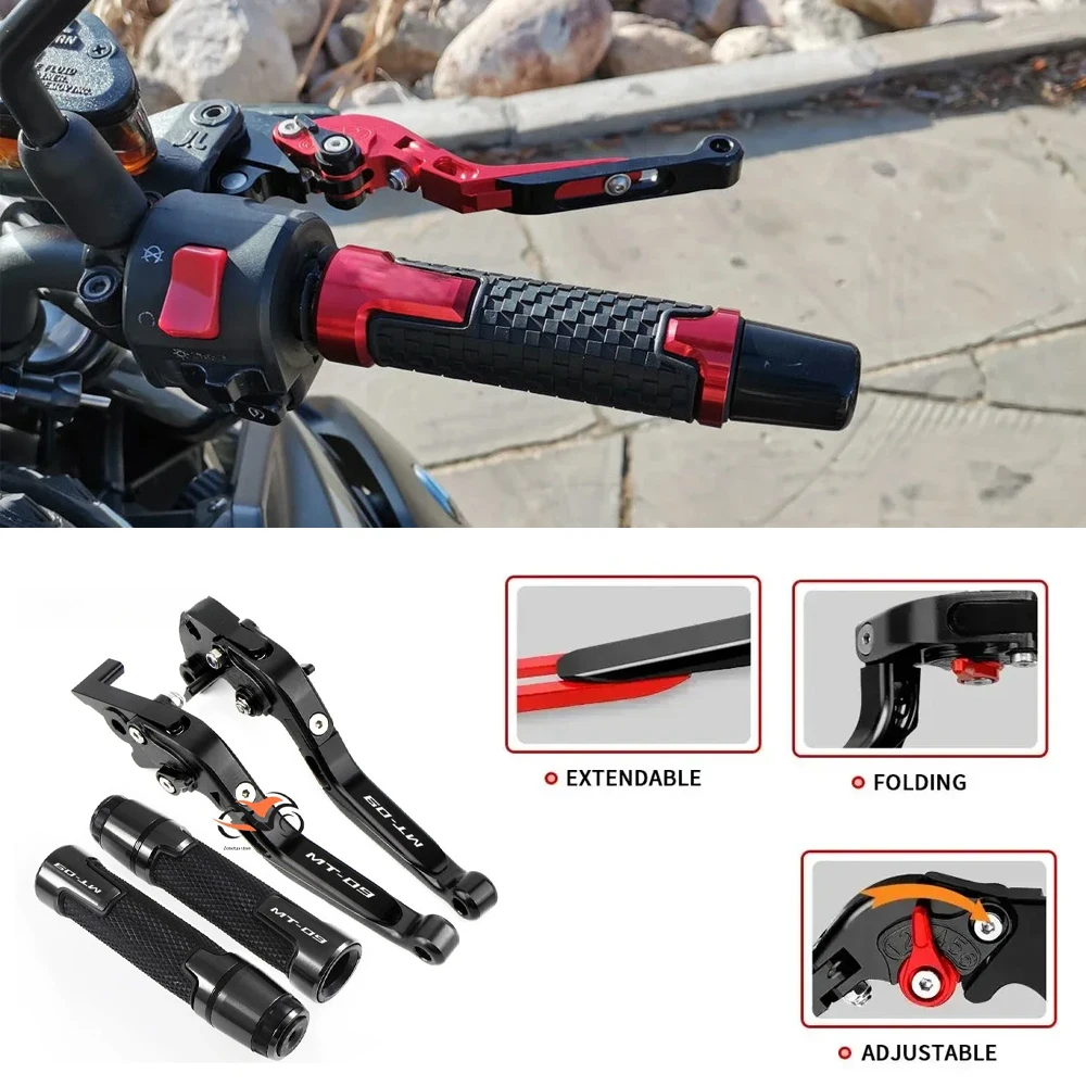 

For MT09 MT-09 2014 - 2020 2015 2016 2017 2019 2018 Motorcycle MT 09 Brake Clutch Levers Handlebar knobs Handle Hand Grips