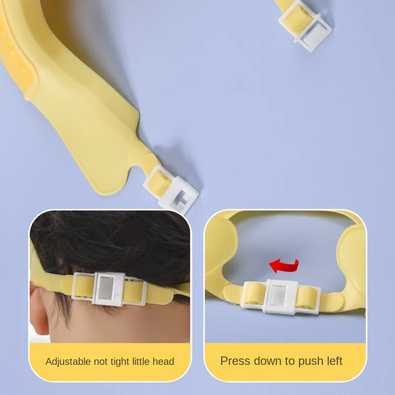เด็กกันน้ําแชมพูหมวก Crown หมวกอาบน้ําเด็กปรับขนาดการ์ตูน Bath Visor ทารกผม SHIELD ป้องกันหู