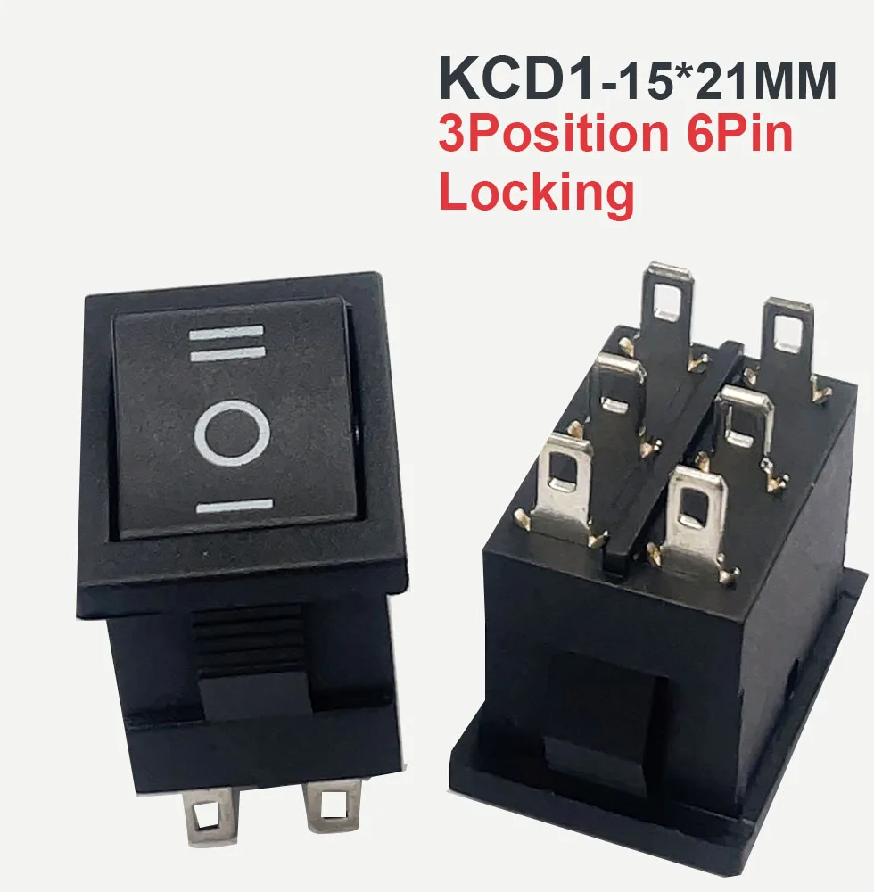 1 Pcs KCD1 Mini Hitam 3 Pin/6 Pin On/Off/Pada Rocker Switch AC 6A/ 250V10A/125V