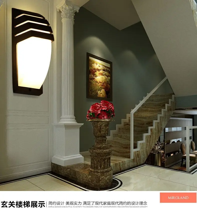 (Grandi dimensioni) lampada da parete impermeabile a LED per esterni sensore di movimento Radar Courty Garden portico Light 15W ad alta luminosità