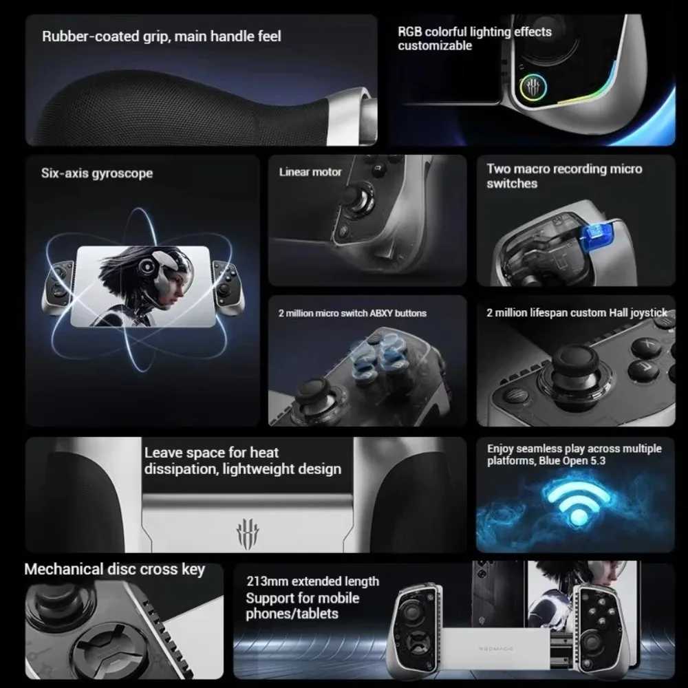 NEW Red Magic Shadow Blade3 Mobile Gaming Controller Wireless Gamepads for PC Android IOS Suitable for Red Magic Esports Tablets