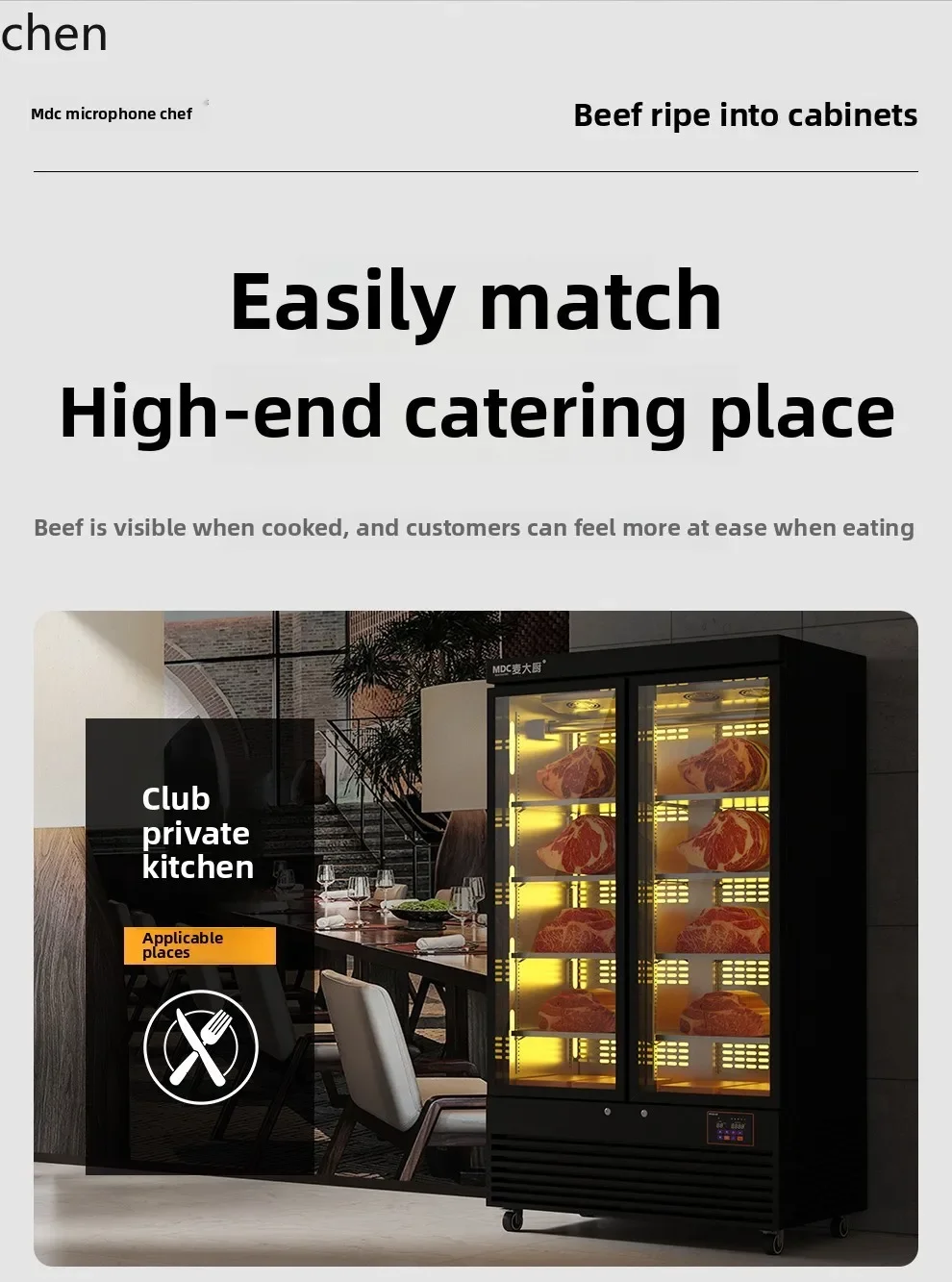 

H20- cabinet commercial dry wet steak acid cabinet household western food fresh-keeping refrigerated display cabinet