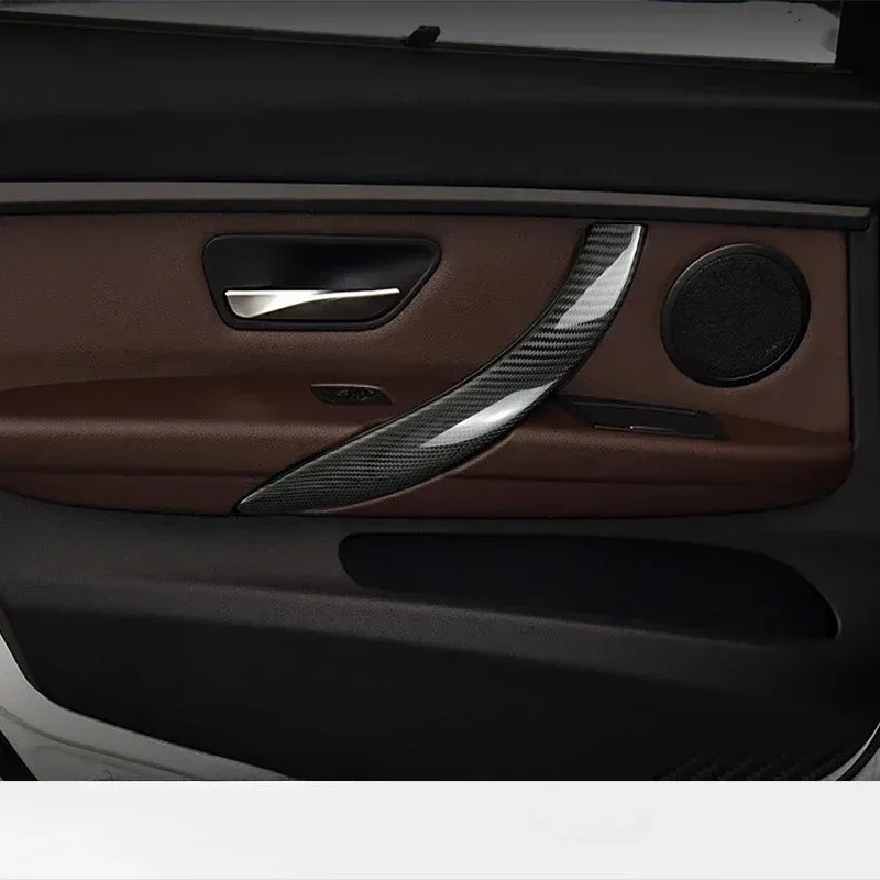 

For BMW 3 Series F30 F31 GT F34 2012 - 2018 4 Series F32 F33 F36 2013 - 2020 Stick-on Carbon Fiber Interior Door Handle Trim