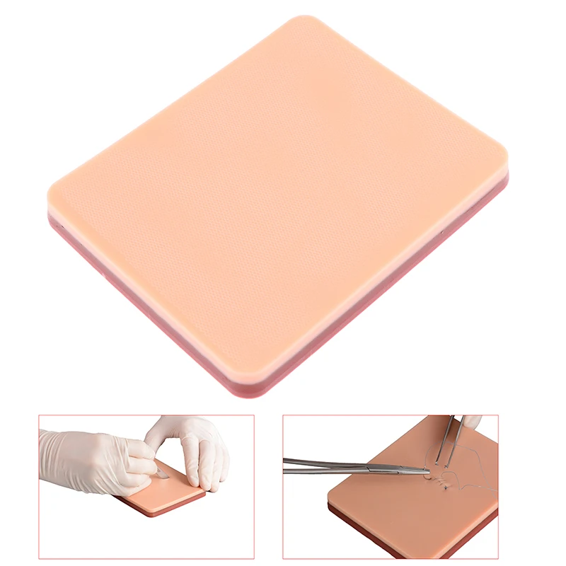 1PC Silicone Simulation Skin Suture Training Model Surgical Suture Knotting Teaching Pad Gadgets Self Designed Wounds Reusable