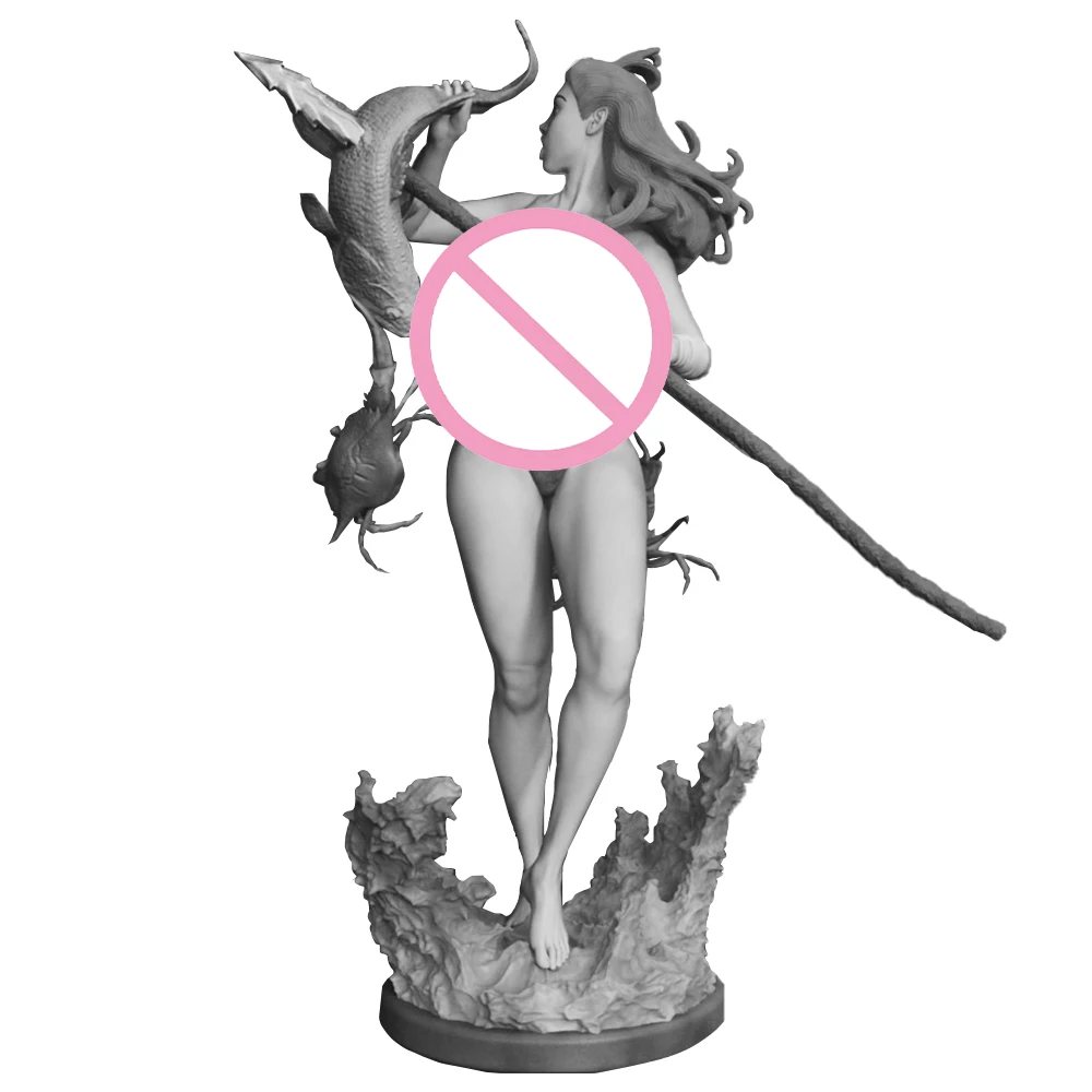 1:18 Anime-figuren voor vissen op hoge detail |   3D hars miniatuur |   Modelbouwset in ongeverfde stijl (A1063)