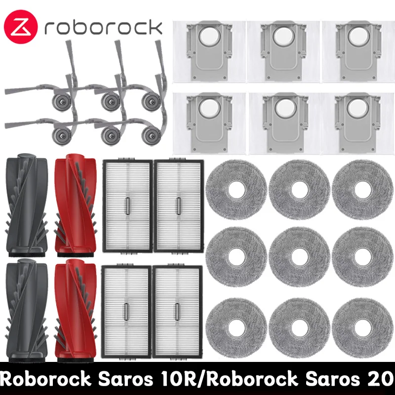 �y�Z�[�����zRoborock Saros 10R / Saros 20 ���{�b�g�|���@�X�y�A�p�[�c ���C���T�C�h�u���V ���b�v�N���X HEPA �t�B���^�[ �_�X�g�o�b�O �A�N�Z�T���[