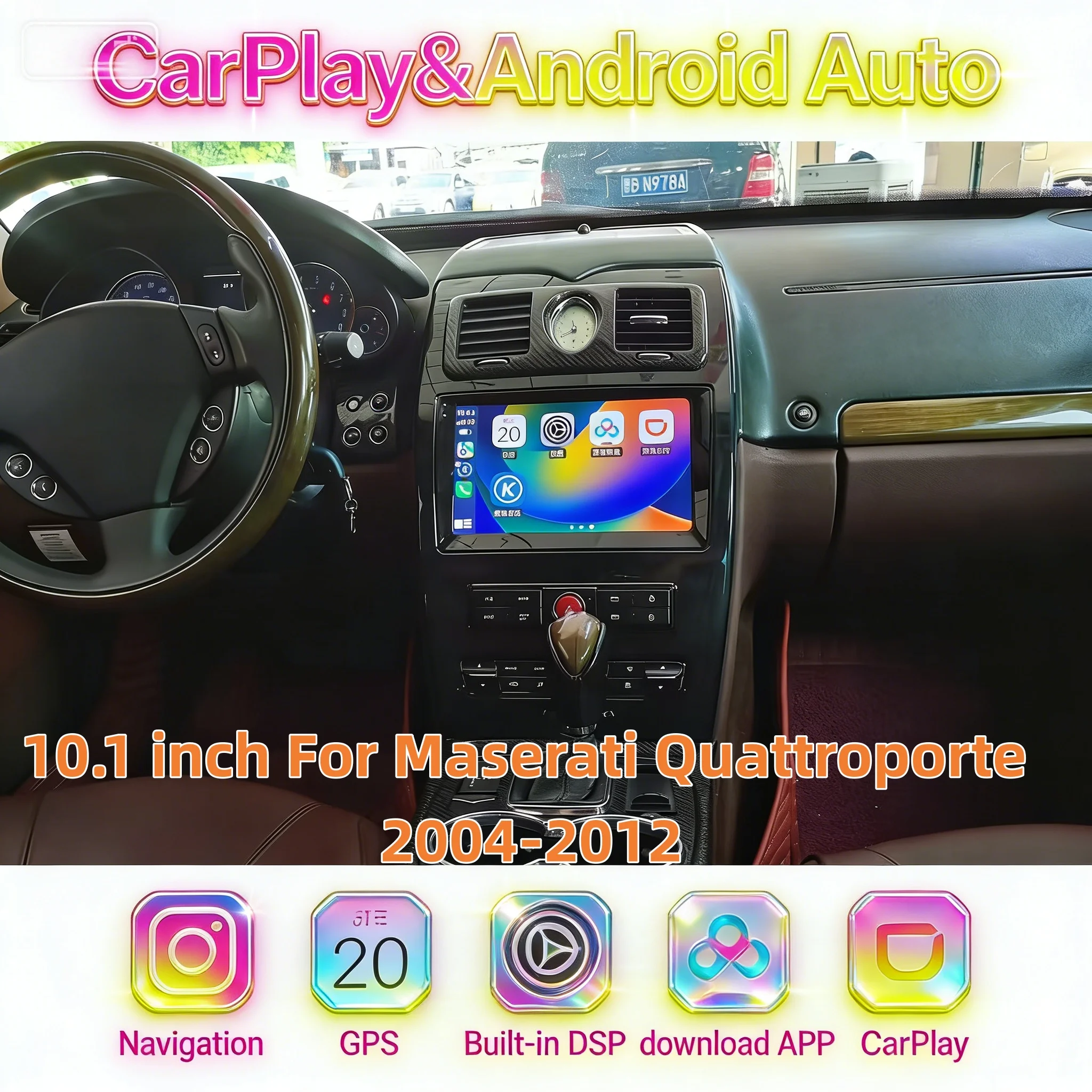 

Multimedia Wireless Carplay Unit Stereo For Maserati Quattroporte 2004-2012 Android GPS Navigation Auto Touch Screen 10.1 Inch