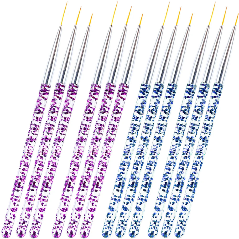 ชุดแปรงเพ้นท์เล็บ 12 ชิ้น แปรงไลเนอร์สำหรับเพ้นท์เล็บ ออกแบบลายละเอียด อุปกรณ์เพ้นท์เล็บ สำหรับร้านทำเล็บและใช้ในบ้าน