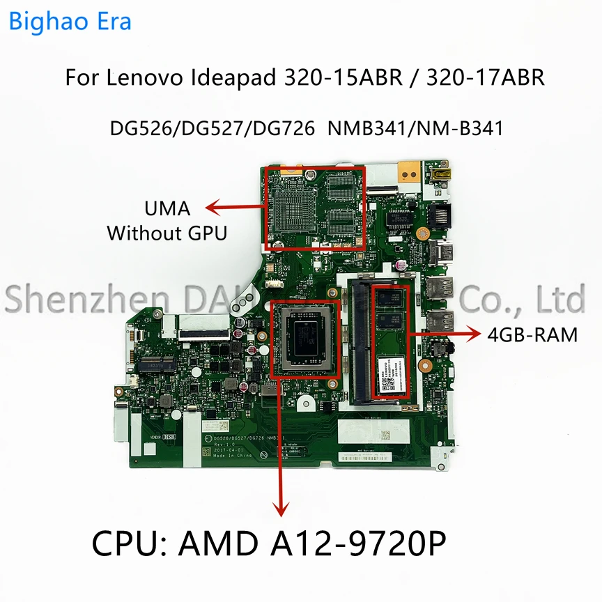 NMB341 NM-B341 For Lenovo Ideapad 320-15ABR 320-17ABR Laptop