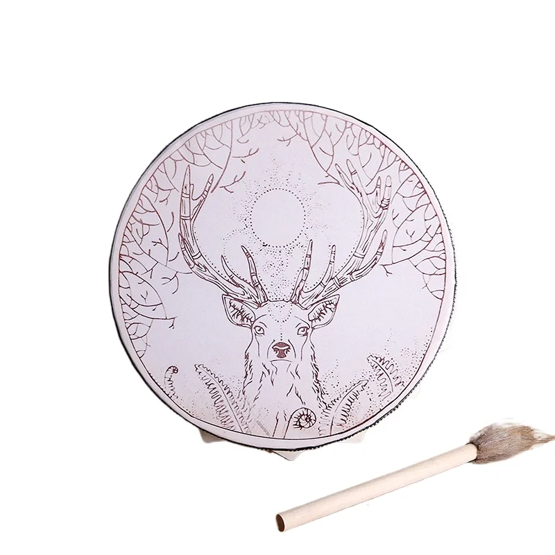 Tree Of Life Shaman Frame Drum Handcrafted Siberian Style Percussion Instrument For Meditation Home Spiritual Art Decoration