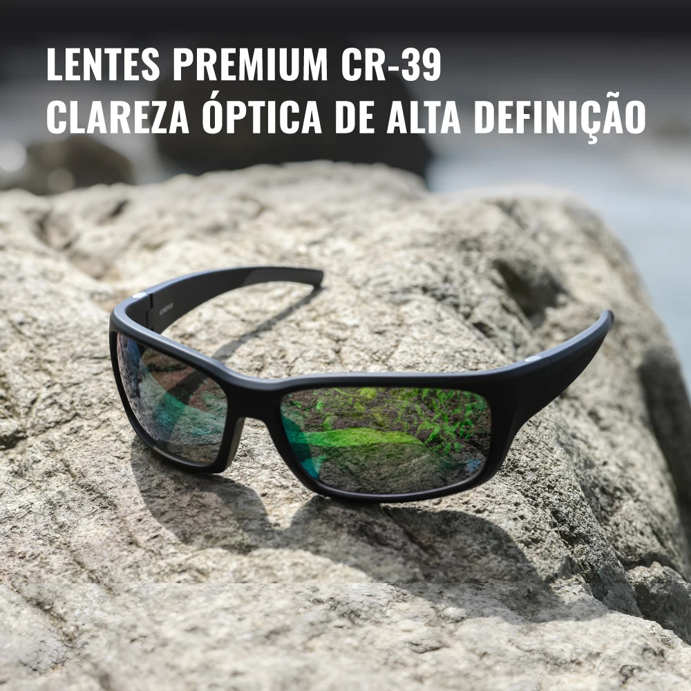 GOMEXUS CR-39 Polarisierte Angelbrillen für Herren, HD, Antibeschlag, UV400, ultraleichte Sportbrille für Karpfen-, Hecht- und Meeresangeln – Detail 1