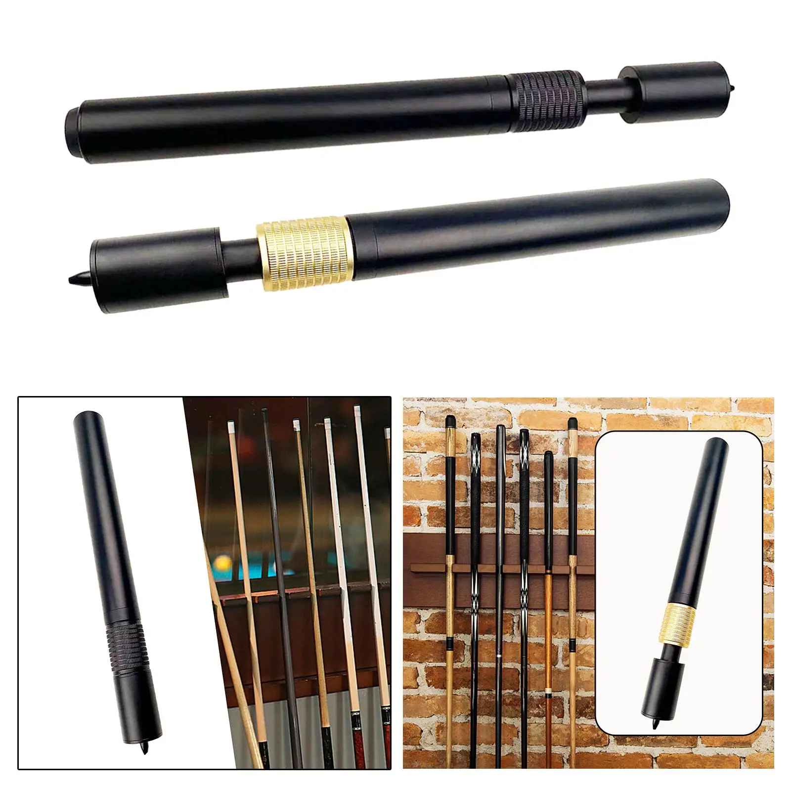 Telescopic Billiards Pool Cue Extension Pool Cue Sheath Extender Portable