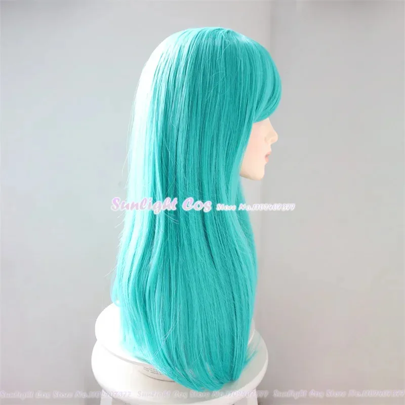 En Stock Anime Dragonball Bulma Buruma Cosplay peluca 65cm de largo verde mujeres pelo resistente al calor pelucas de fiesta Orejas de conejo + gorro de peluca gratis