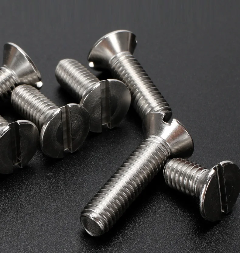 M3 M3.5 M4 M5 M6 M8 304 Stainless A2-70 Steel Slotted countersunk head screws Flat Head Machine Screw DIN963