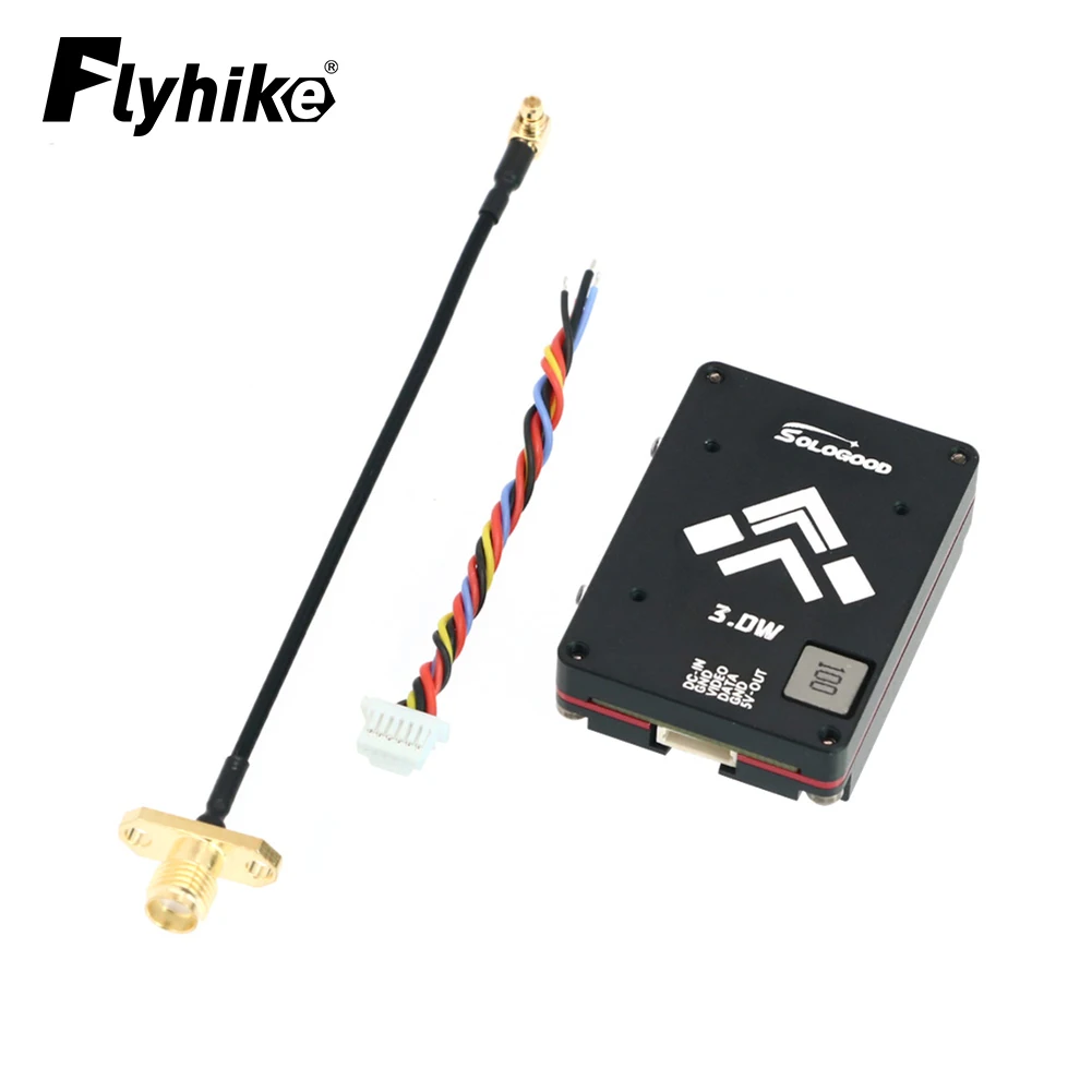 Sologood 3W 5.8G 64CH VTX Adjustable 25mW/400mW/800mW/1500mW/3000mW/Pit for RC FPV Drone