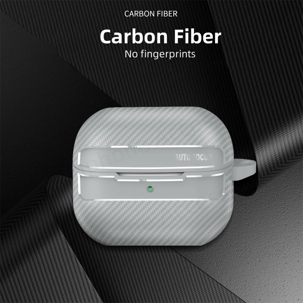 حافظة حماية من ألياف الكربون لسامسونج جالاكسي ، حافظات شحن لاسلكية مقاومة للمسببات مع طقم تنظيف للرجال والنساء ، Buds3 ، Buds3 Pro