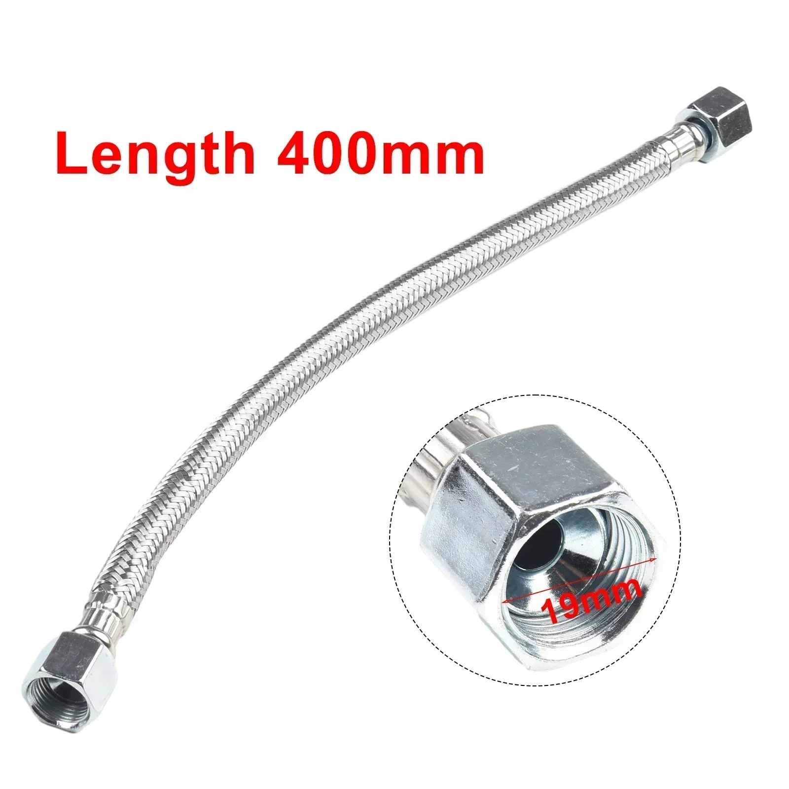 0.4 Meter Air Compressor Intake Flexible Tube Stainless Steel 14 16 19mm Internal Thread Oil-free Machine Cylinder Connect Pipe