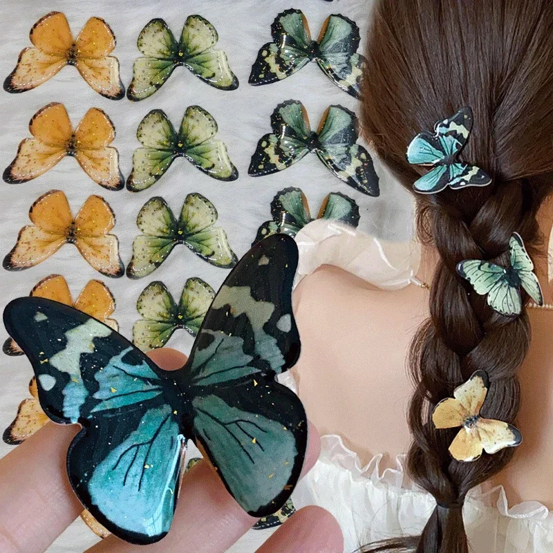 French Style Butterfly Clip Mermaid Hair Clip Acetic Acid Hair Clip Retro Back of Head Hair Accessories Hairpin for Women Girls