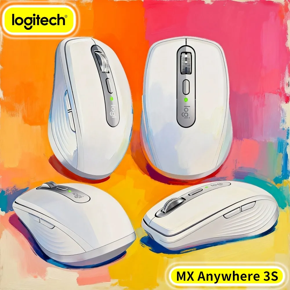 Wireless MX Anywhere 3S - 8000 DPI, 3-Device Bluetooth, Hyper-Scroll, Great For Home Assignment & Office Team Meeting
